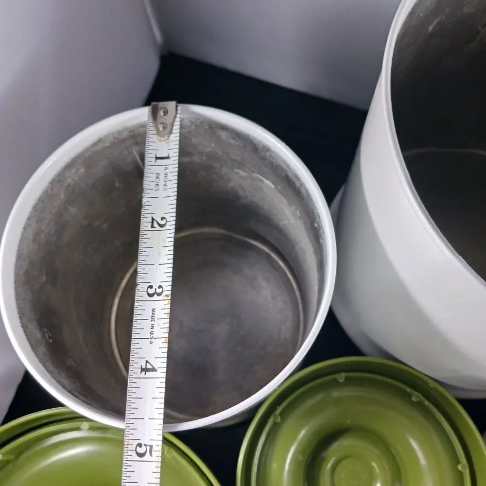 Vintage 70's  MCM 3pc Canister Set